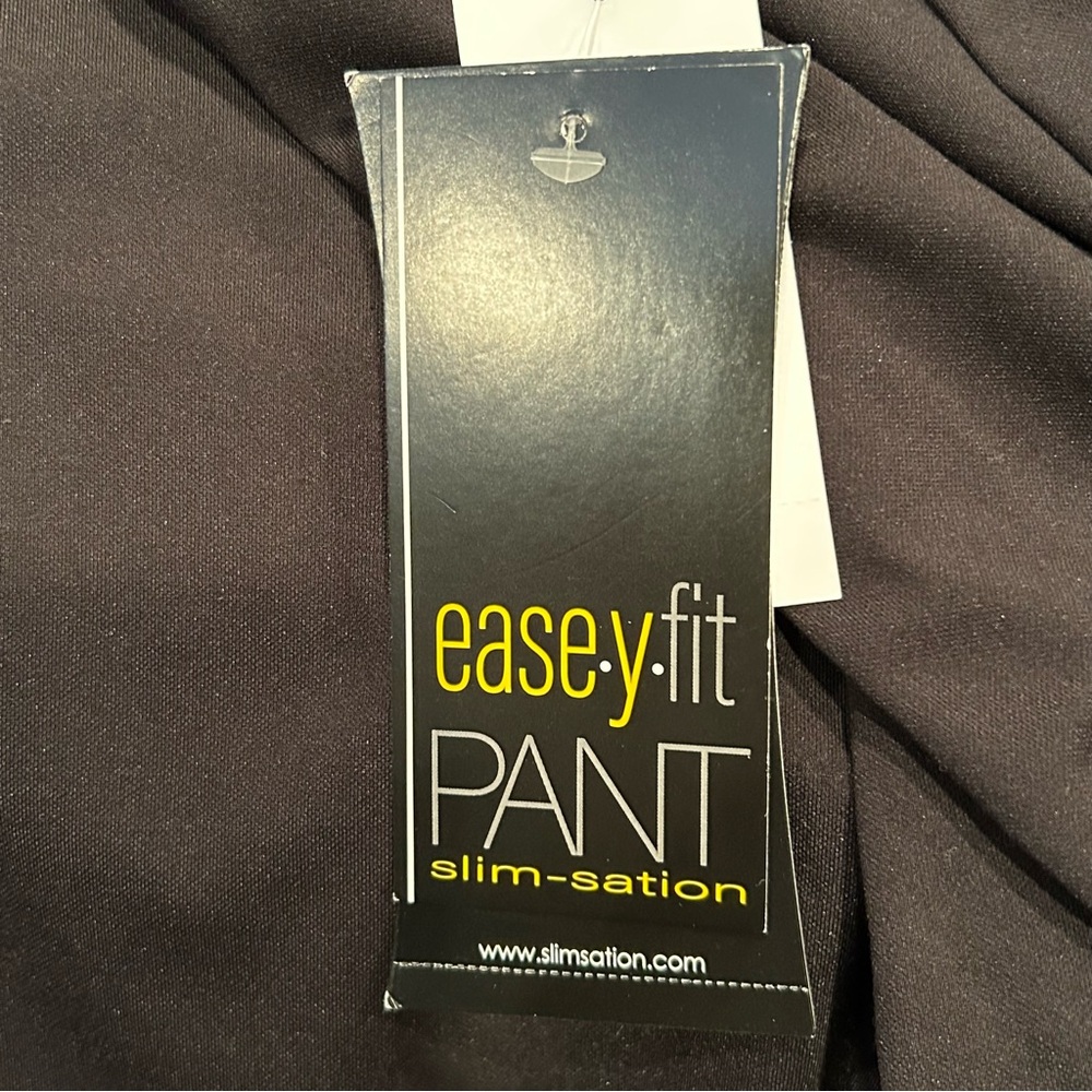 Slim-Sation Multiples Black Relaxed Leg Pants Womens 6 Tummy Control Pull On NWT - Picture 9 of 11